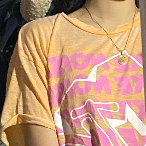 MTV logo see through orange tee
